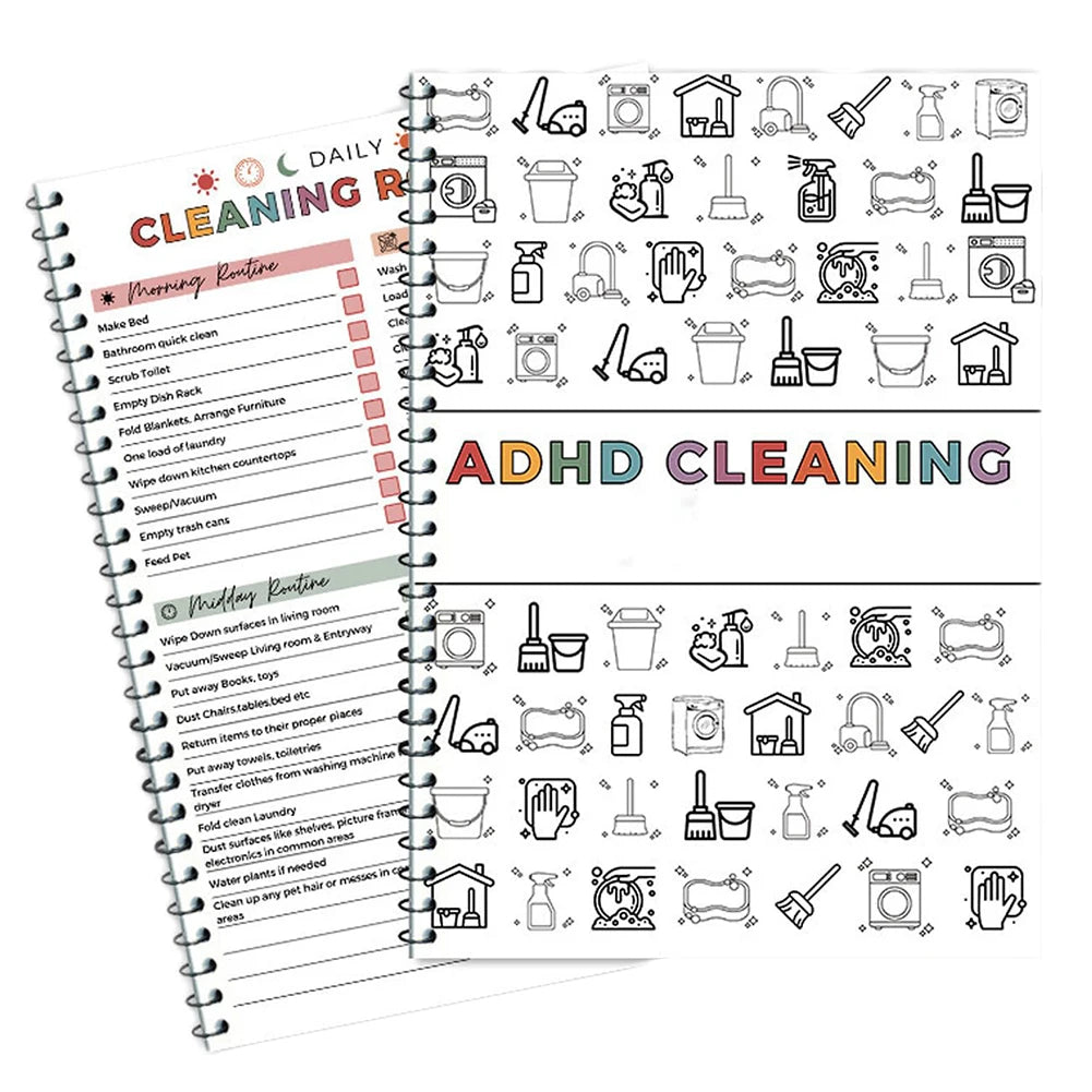 ADHD Cleaning Planner - Daily Focus & Home Reset Notebook