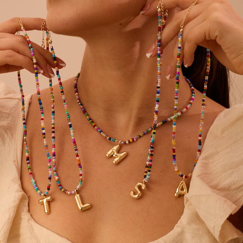 Colorful Initial Necklace