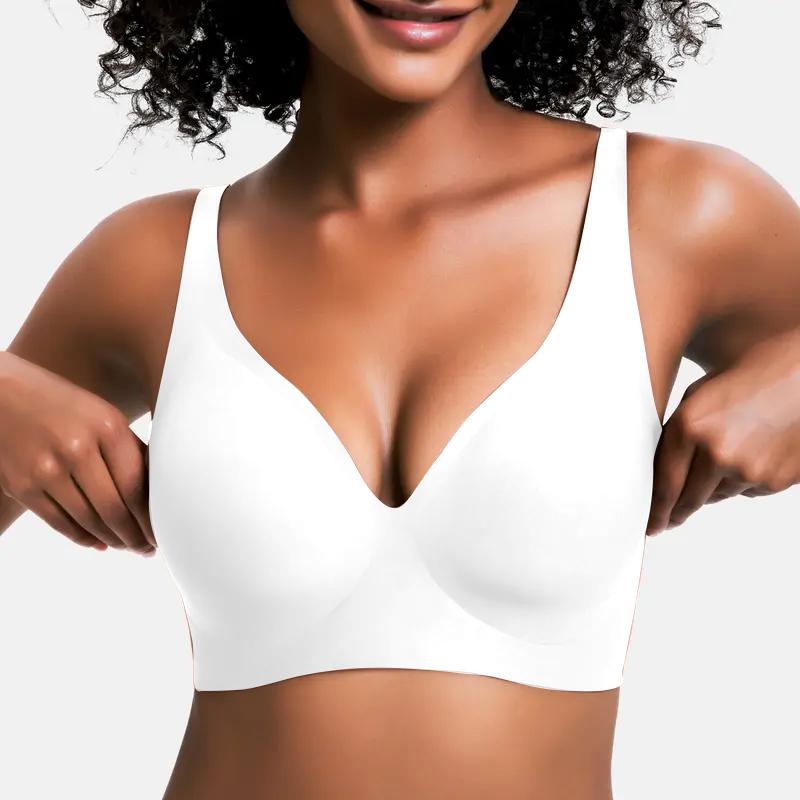 Jelly Seamless Wireless Push Up Bra