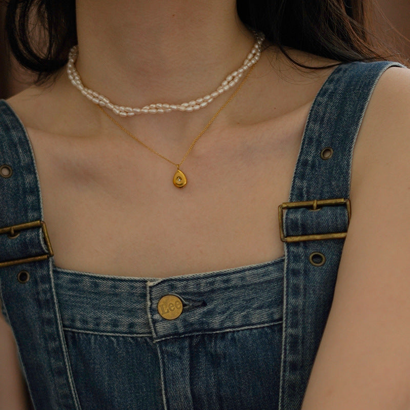 South Star Node Teardrop Necklace