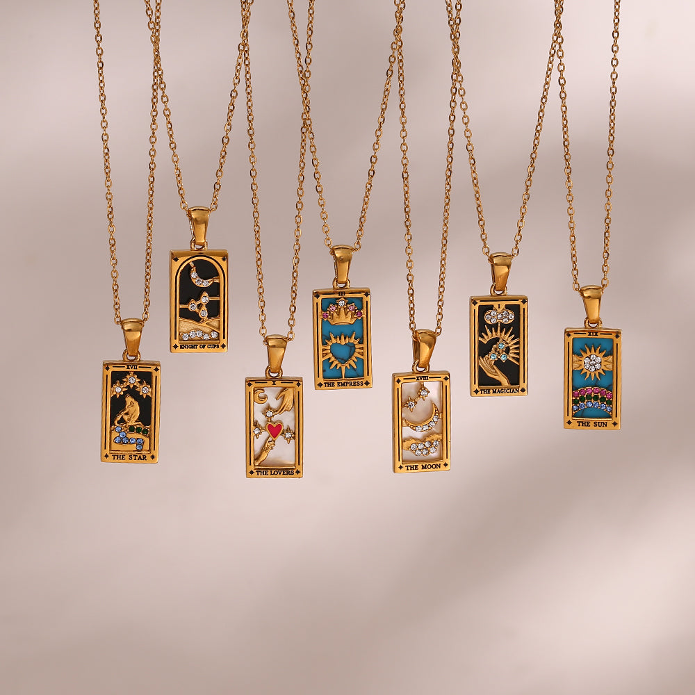 The Lovers - Tarot Reading Card Necklace