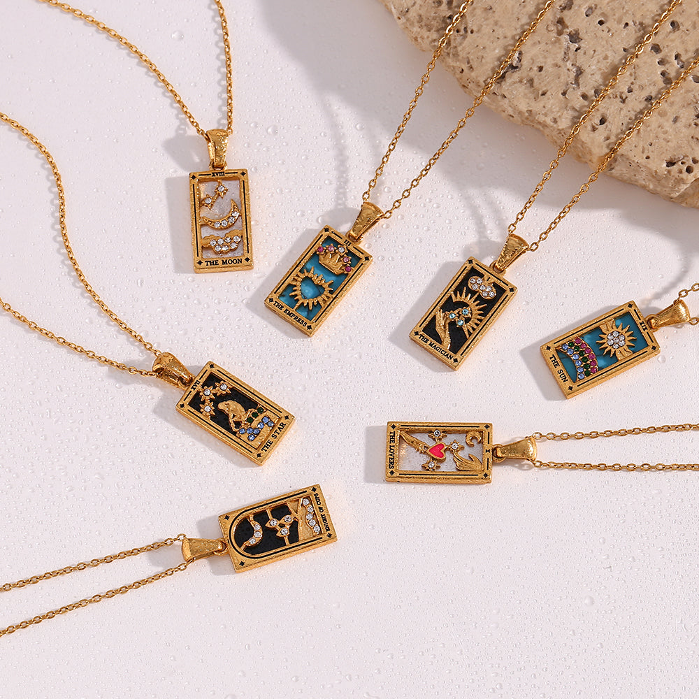 The Star - Tarot Reading Card Necklace