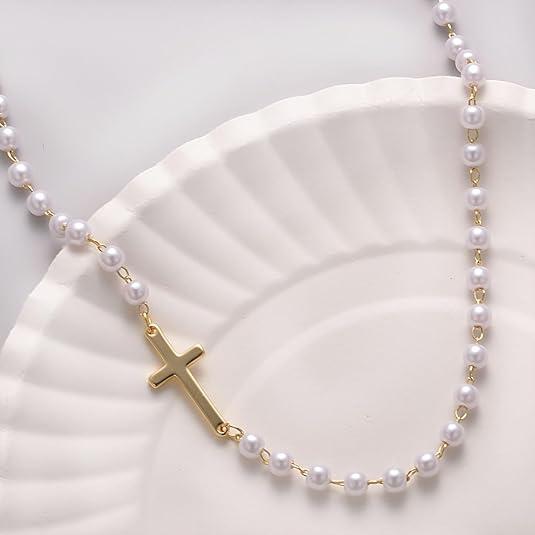 Cross & Pearl Necklace