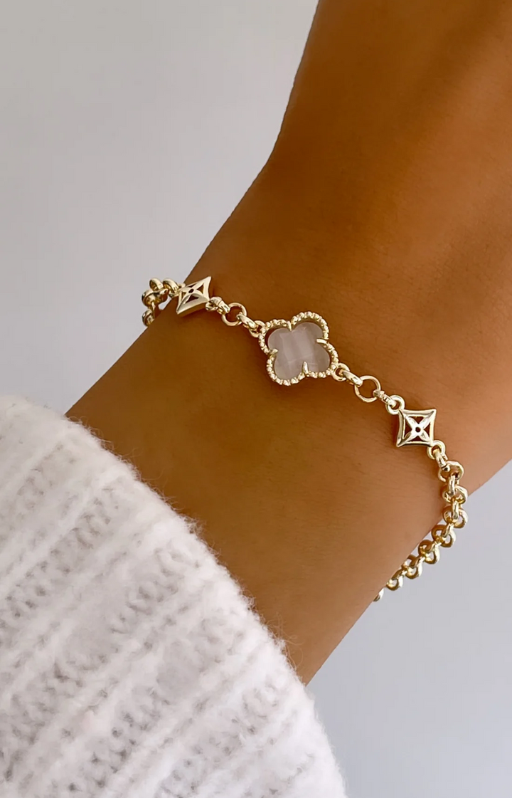 Sweet Crystal Clover Bracelet