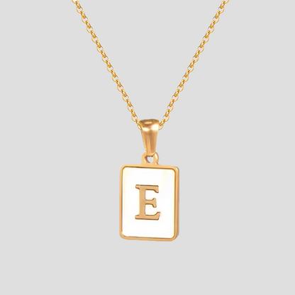 Initial Letter Squared Necklace