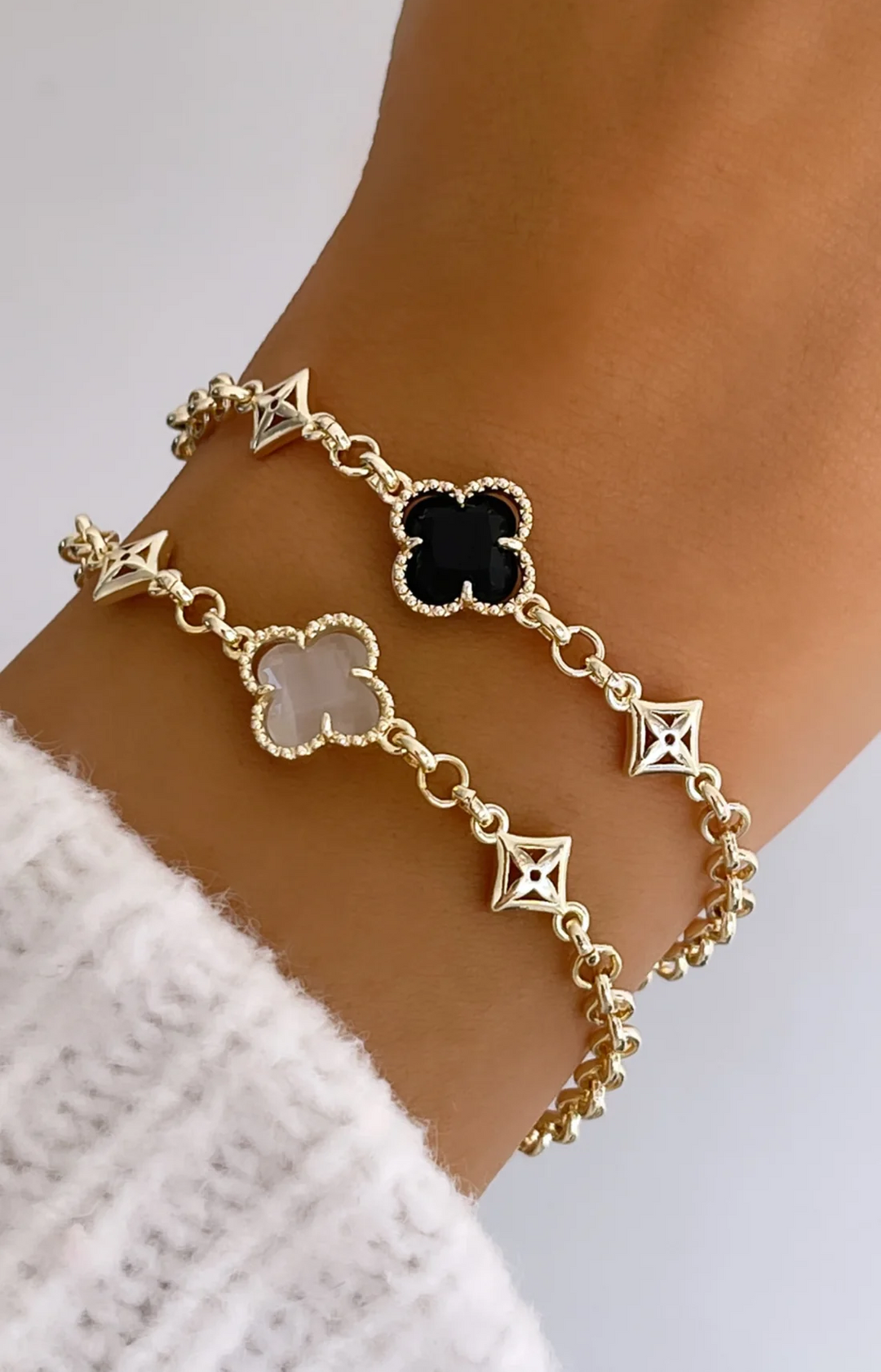 Sweet Crystal Clover Bracelet