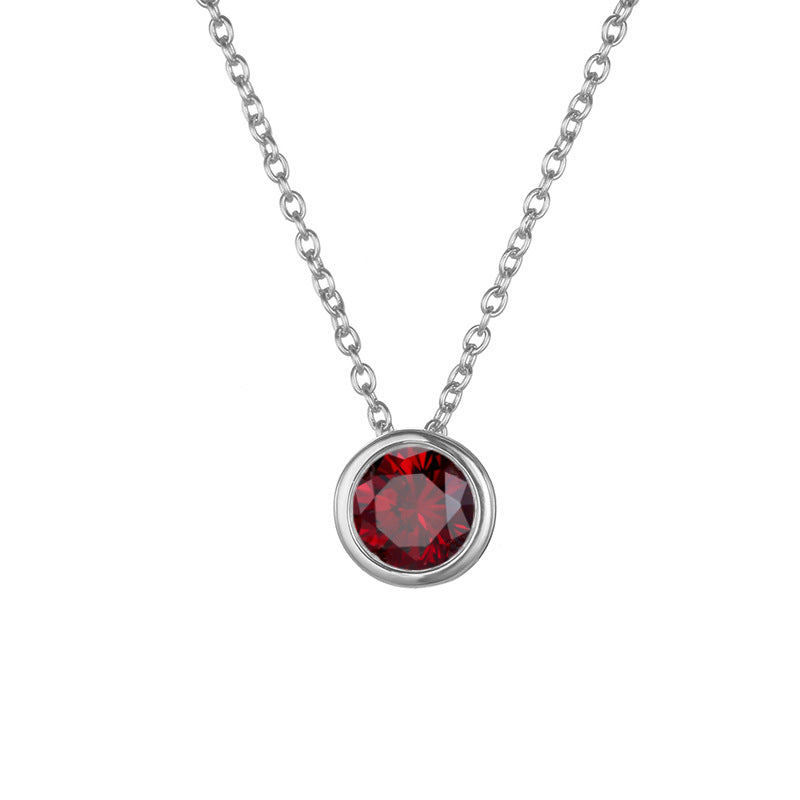 Round Birthstone Necklace