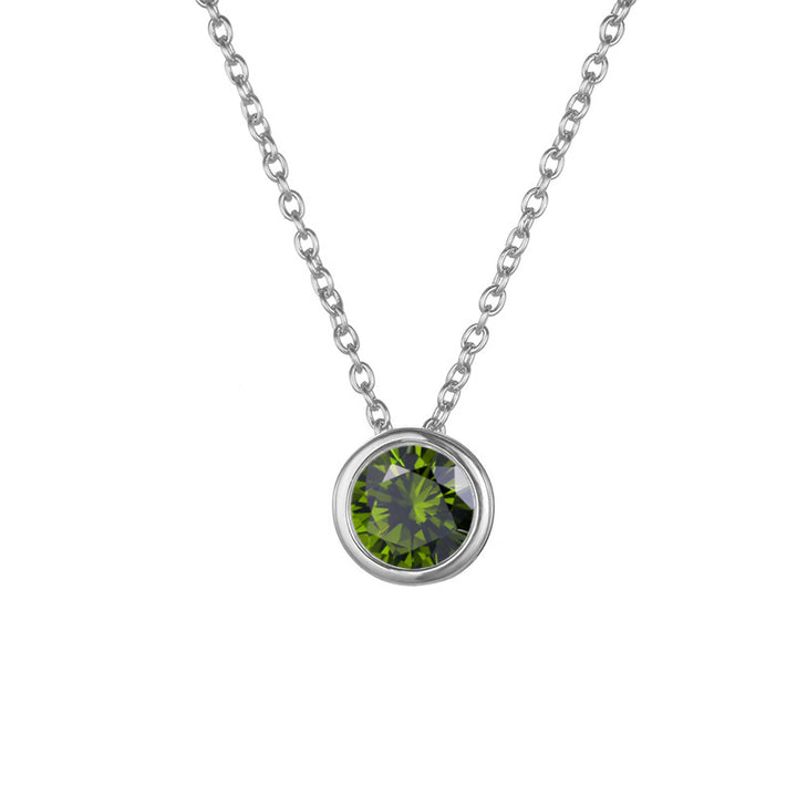 Round Birthstone Necklace