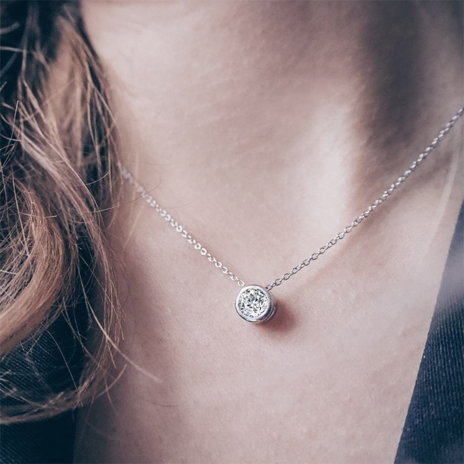 Round Birthstone Necklace