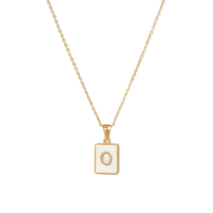 Initial Letter Squared Necklace