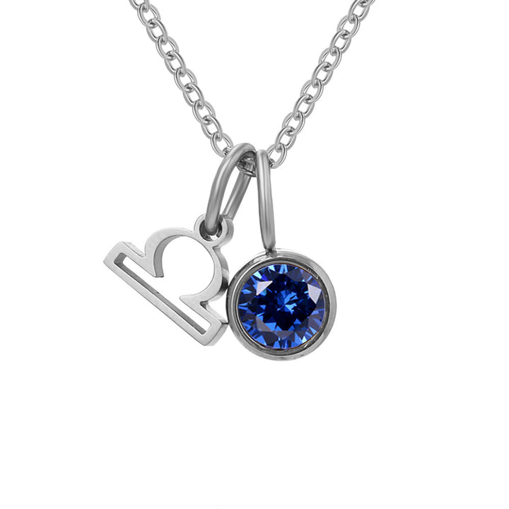 Zodiac Sign & Birthstone Necklace