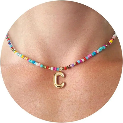 Colorful Initial Necklace