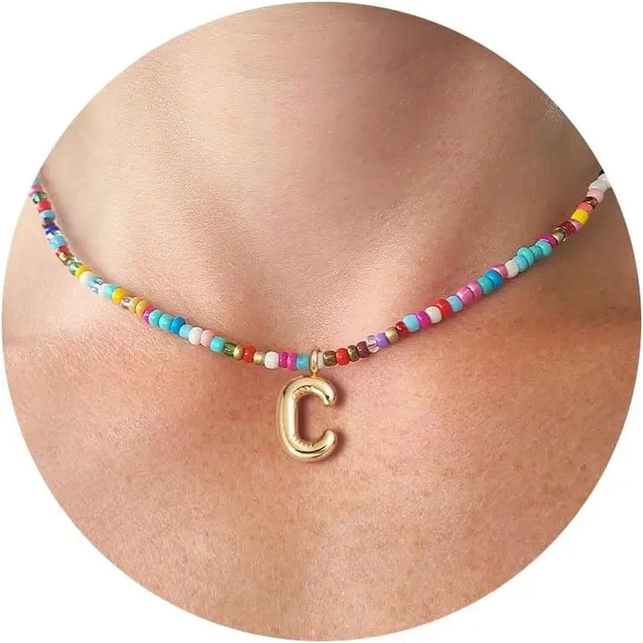 Colorful Initial Necklace