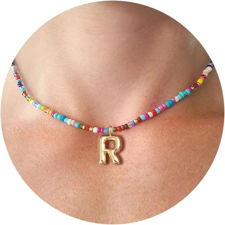 Colorful Initial Necklace