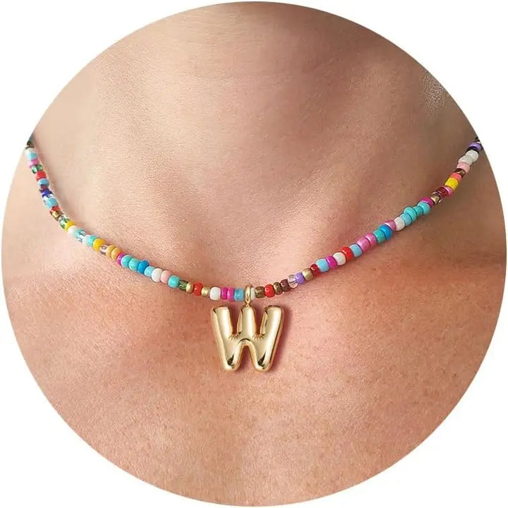 Colorful Initial Necklace
