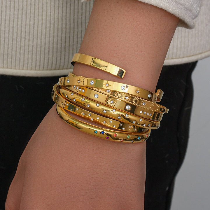 Shooting Stars Cuff Bangles - 18K Gold Plated (Full collection)