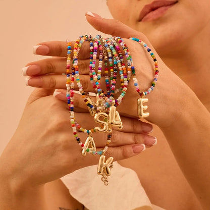 Colorful Initial Necklace