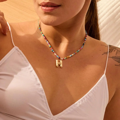 Colorful Initial Necklace