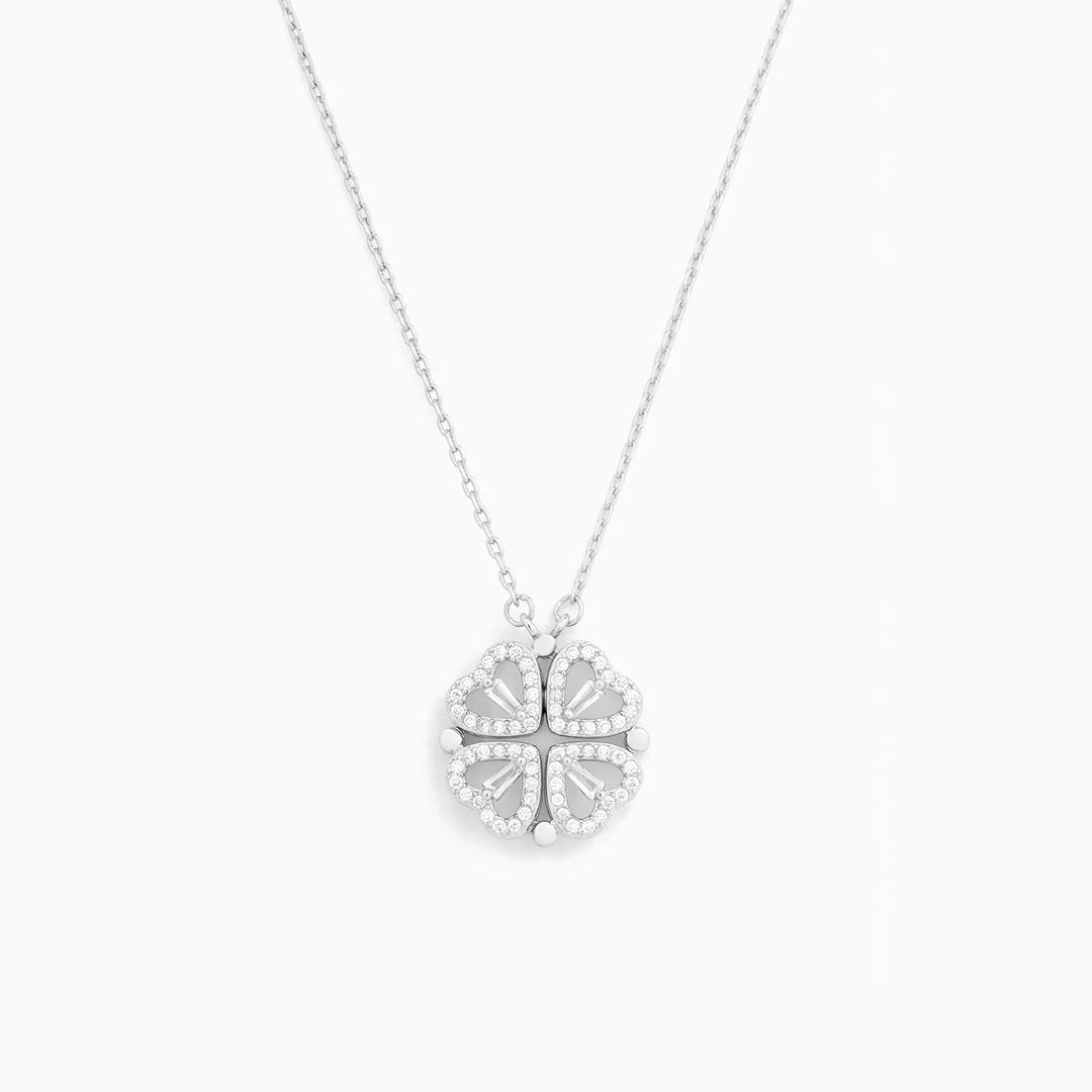 Eternal Clover Necklace with Rotating Box