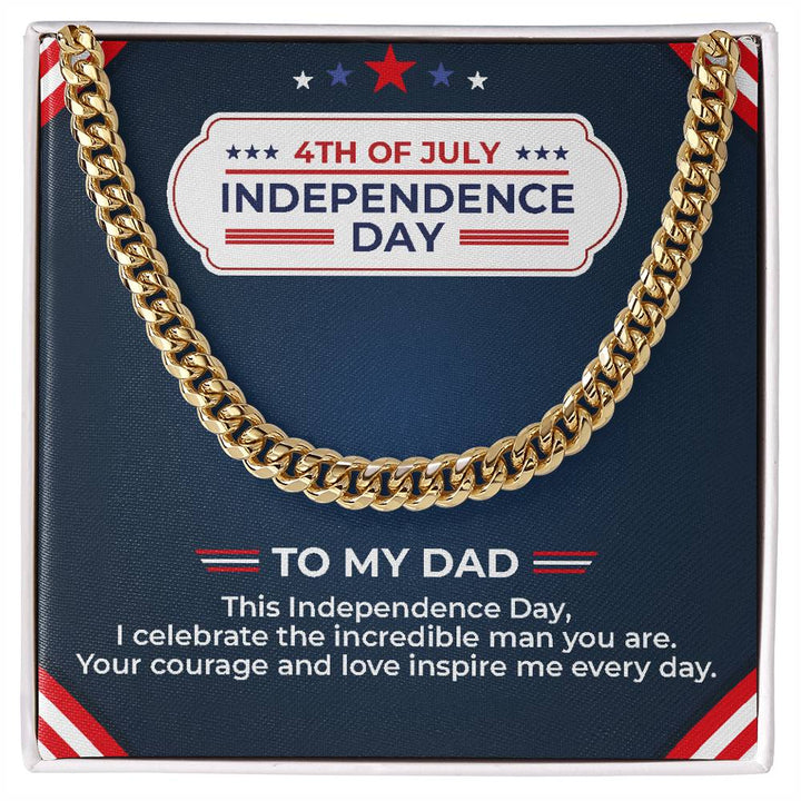 To My Dad - Independence Day Necklace Set