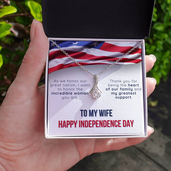 To My Wife - Independence Day Necklace Set