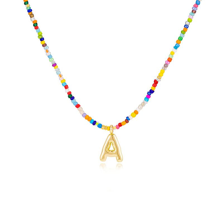 Colorful Initial Necklace