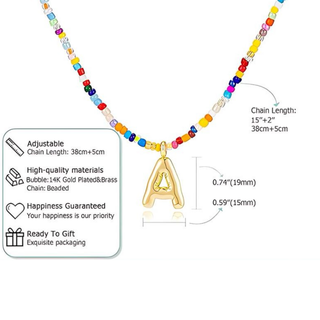 Colorful Initial Necklace
