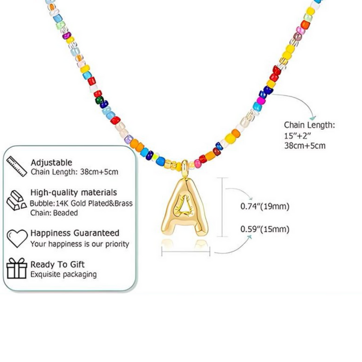 Colorful Initial Necklace