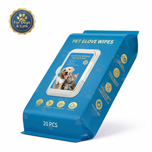CuddleClean™ Cleaning & Deodorizing Pet Glove Wipes