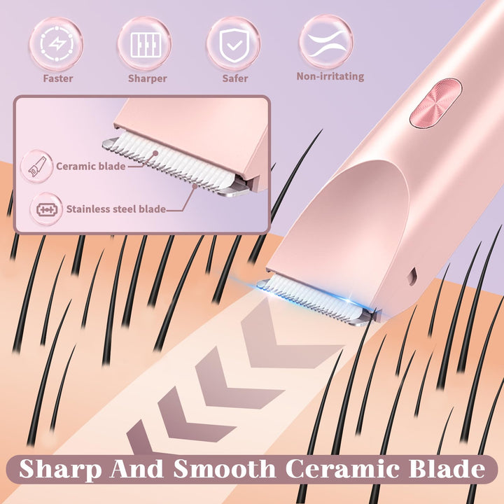 2-in-1 Women’s Shaver – Dual Head Precision Trimmer