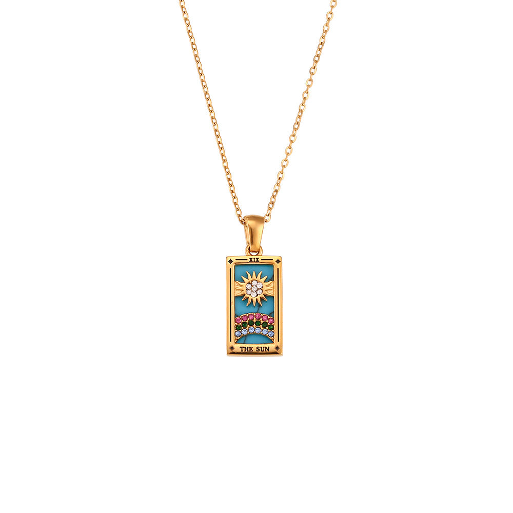 The Sun - Tarot Reading Card Necklace