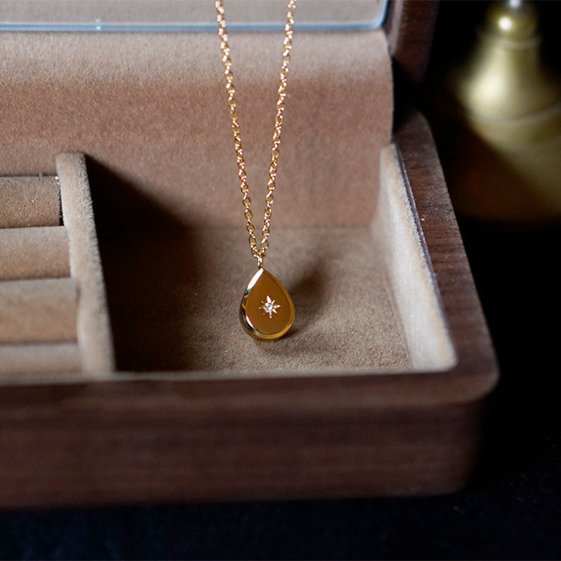 South Star Node Teardrop Necklace