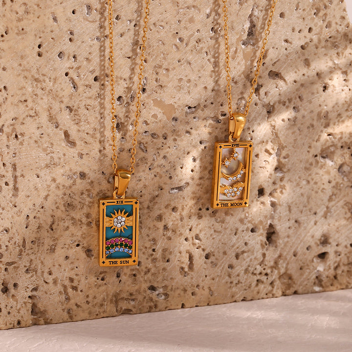 The Sun - Tarot Reading Card Necklace